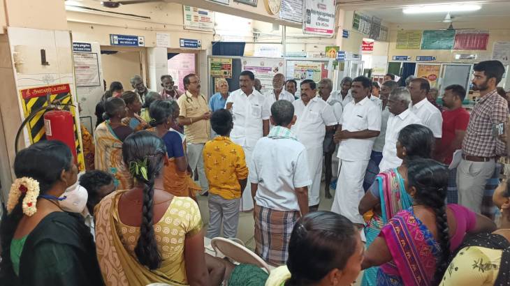 விளாத்திகுளம் அரசு மருத்துவமனையை சட்டமன்ற உறுப்பினர் மார்க்கண்டேயன் ஆய்வு செய்தார்!