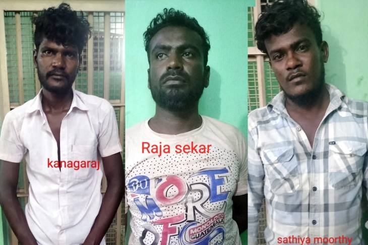 சுதந்திர போராட்ட வீரர் திருவுருவ படத்திற்கு அவமரியாதை - 3பேர் கைது