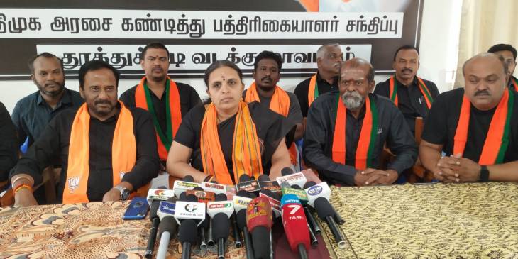 மேகதாதுவில் அணை கட்ட மத்திய அரசு அனுமதிக்காது-பாஜக மகளிரணி மாநில தலைவர் உமாரதி ராஜன்  பேட்டி.