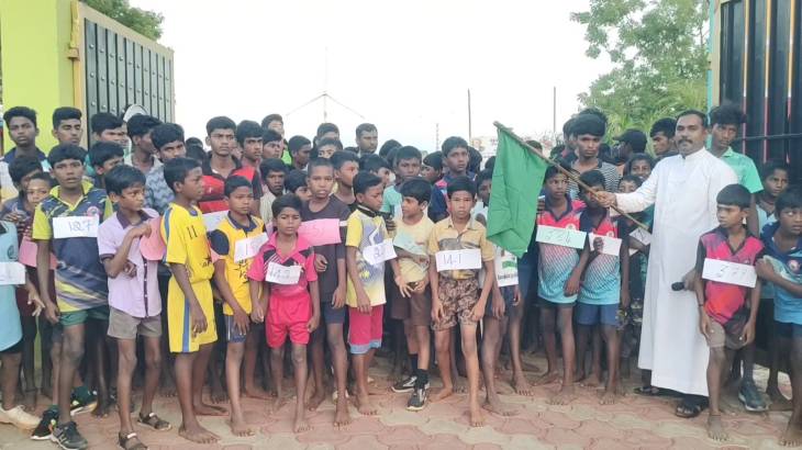 மினி மராத்தான் போட்டி - ஆர்வமுடன் பங்கேற்ற பள்ளி மாணவர்கள் மாணவிகள்!