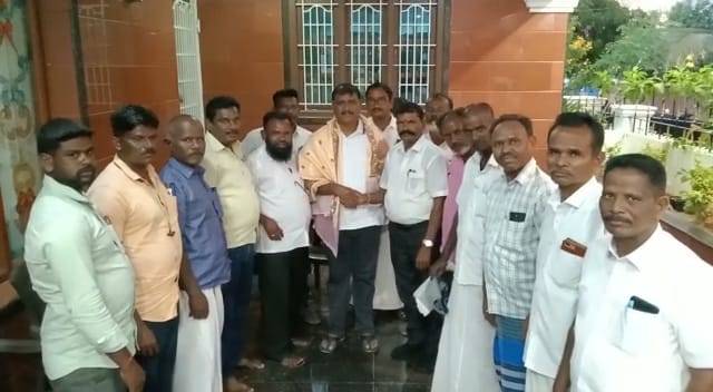 விடுதலை சிறுத்தைகள் கட்சியின் புதிய வடக்கு மாவட்ட செயலாளர்  எம் எல் ஏ மார்க்கண்டேயனை சந்தித்து வாழ்த்து பெற்றார்.