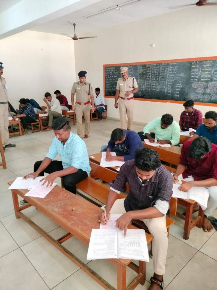 விறுவிறுப்பாக நடைபெற்ற  நேரடி காவல் உதவி ஆய்வாளர் தேர்வு!