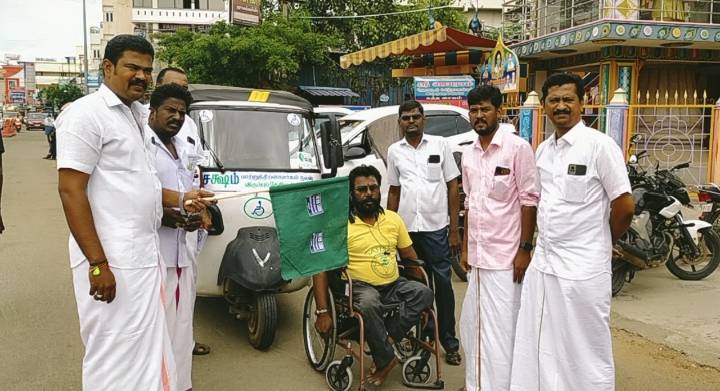 கண்தானம் குறித்த  ஆட்டோ விழிப்புணர்வு பயணத்திற்கு கோவில்பட்டியில் வரவேற்பு!