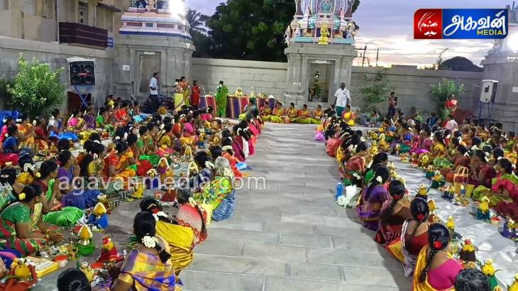 மீனாட்சி சுந்தரேஸ்வரர் ஆலயத்தில் சுமங்கலி பூஜை : 350 பெண்கள் கலந்துகொண்டு சிறப்பு வழிபாடு!
