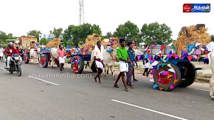 வாழ்க்கை கலாச்சார  முறைப்படி மாட்டுவண்டியில் 75 ஆண்டுகளாக  வினோத வழிபாடுசெய்யும் மக்கள் !