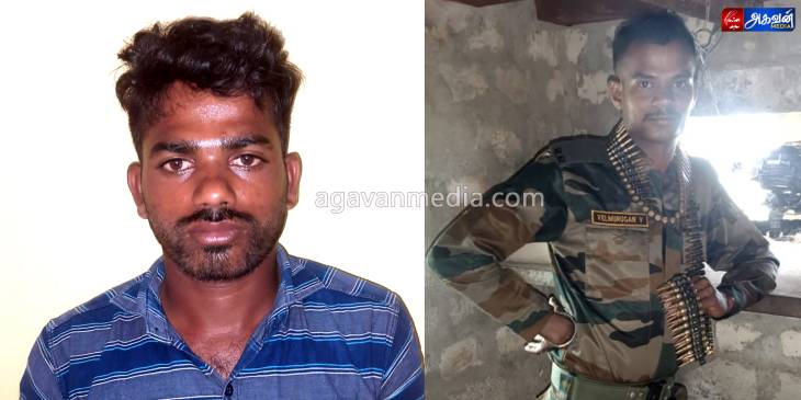 ராணுவ வீரர் கத்தியால் குத்திக் கொலை ஒருவர் கைது - பெண் தொடர்பு - முன்விரோதம் தான் காரணமா ? 
