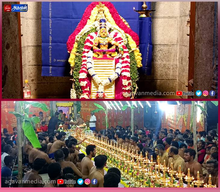 ஐயப்பனுக்கு 108 விளக்கு பூஜை வெகு விமர்சையாக நடைபெற்றது.