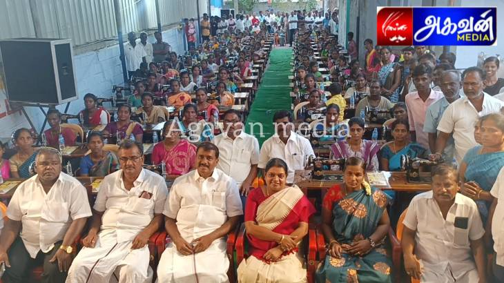 முதல்வர் மு.க.ஸ்டாலின் பிறந்த நாளை முன்னிட்டு எட்டயபுரத்தில், 100 பெண்களுக்கு தையல் மெஷின் வழங்கிய அமைச்சர் கீதா ஜீவன்!

