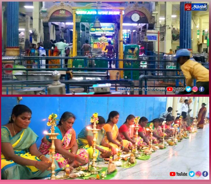 சித்ரா பௌர்ணமியை முன்னிட்டு இருக்கன்குடி மாரியம்மன் கோவிலில் 108 விளக்கு பூஜை!

