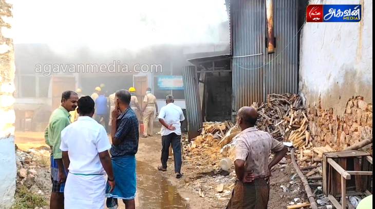 தீப்பெட்டி ஆலையில் ஏற்பட்ட தீ விபத்தில் 10 லட்சம் மதிப்புள்ள பொருட்கள் தீயில் கருகி நாசம்!