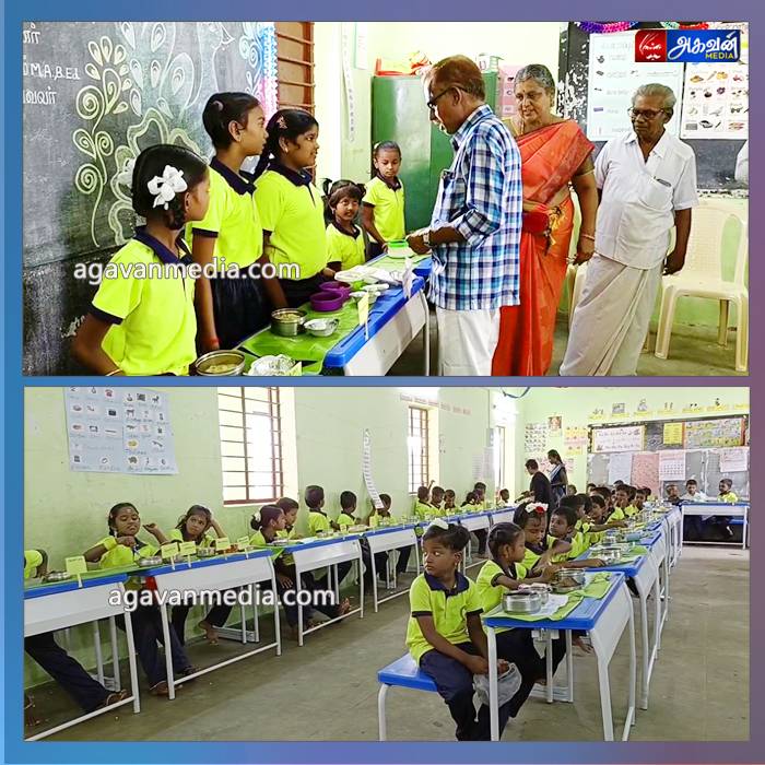 பள்ளியில் நடைபெற்ற பாரம்பரிய உணவு திருவிழா : பல வகையான உணவுகளால் அசத்திய மழலை மாணவர்கள்!