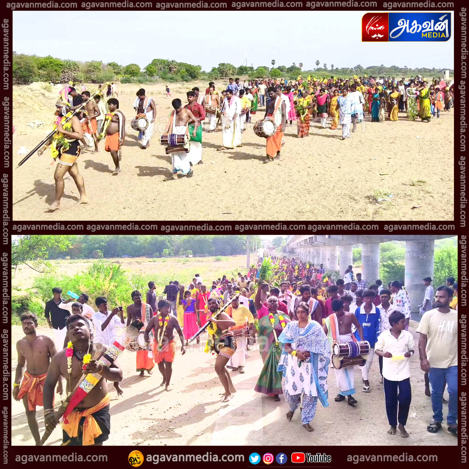 பால்குடம், அம்மன் அக்னிசட்டி எடுத்து ஊர் விளையாடுதல் நிகழ்ச்சி!