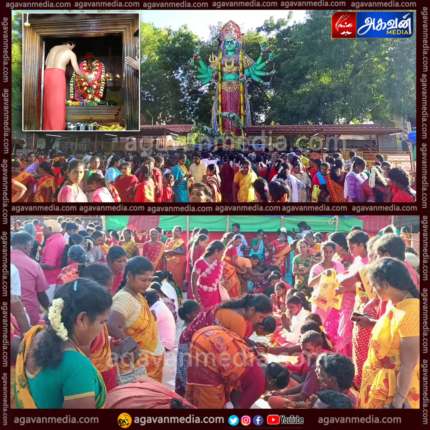 சிந்தலக்கரை வெட்காளியம்மன் கோவிலில் காளிபராசக்திக்கு  ஆடிப்பூர வளைகாப்பு விழா!
